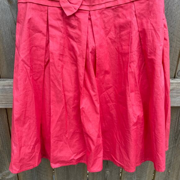 Free People Strapless Dress A-Line Pleated Bow Fit & Flare Pink Size Medium NWT - Picture 4 of 7